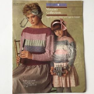 VTG Reynolds Knitting Pattern Booklet 1984 Sweaters Virtuoso Collection 80s